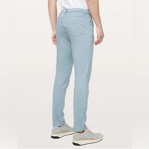 Lululemon ABC Pant Slim Swift Cotton Blue Cast Light Blue - Picture 3 of 8